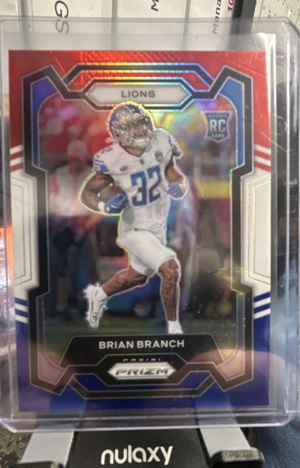 2023 Panini Prizm - Rookies Brian Branch #328 Red White & Blue Prizm (RC)