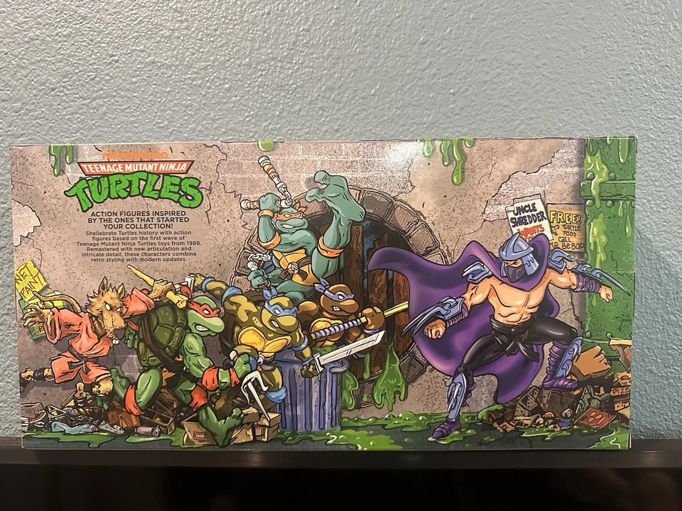 Playmates TMNT 1988 Teenage Mutant Ninja Turtles 1988 remasterizado paquete de 6 ¡NUEVO! Foto 4 de 4