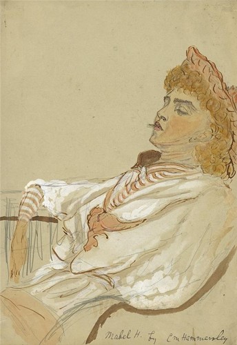 C. M. Hammersley - Watercolour Painting - Portrait Of Mabel H - 19th Century