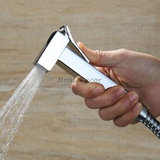 Chrome Square Bidet Shattaf Douche Toilet Hygienic Shower Head Sprayer Solid NEW