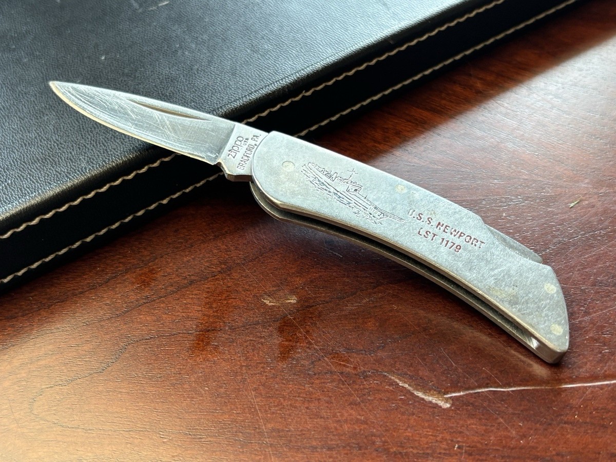 Zippo Pocket Knife USS Newport LST 1179 Made In USA | eBay