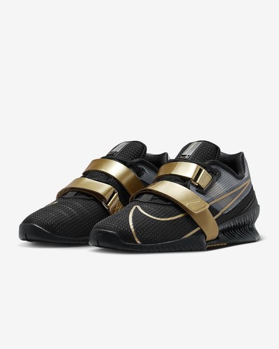 ✨Neu Nike Herren 8 Romaleos 4 Gewichtheberschuhe Schwarz Metallic Gold CD3463-001