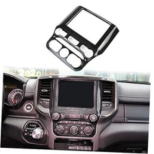  Central control navigation screen trims For Dodge Ram carbon fiber pattern