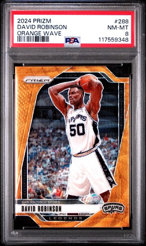 2024-25 Panini Prizm Legends Orange Wave Prizm /60 David Robinson #288 HOF POP 1 - Picture 1 of 3