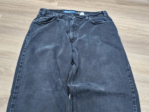 Pantalones de mezclilla vintage Y2K Levis Silvertab negros holgados skater grunge para hombre 30 x 29 usados - Imagen 5 de 9