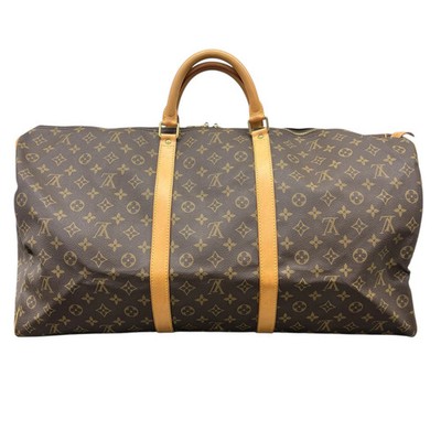 Louis Vuitton Keepall 60 Monogram Boston Bag M41422 Leather SP0917 Brown r0_0617