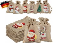 GeschenktüTen Weihnachten,24 StüCk JutesäCkchen Weihnachten Mit Ko