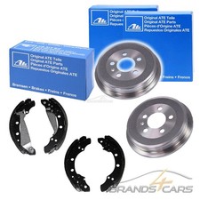 ATE 2x BREMSTROMMEL Ø200+BREMSBACKEN HINTEN FÜR VW POLO 6R 1.2 1.4 1.6 AB 09-