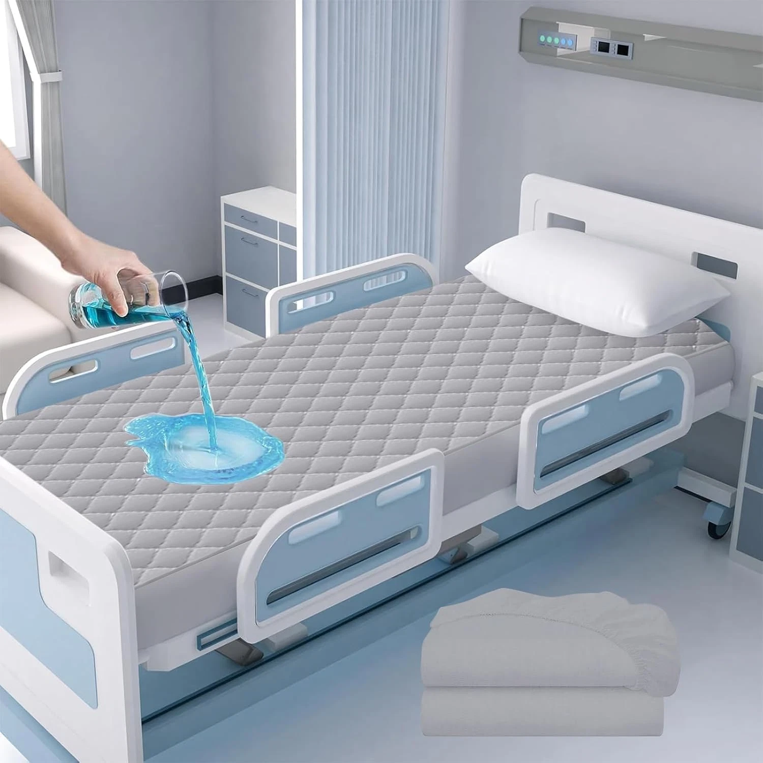 Waterproof Hospital Mattress Cover Protector Bed Sheet 36" X 80" X 9" Hospital G