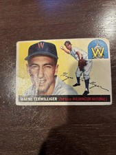 BASEBALL Card TOPPS 1955 WAYNE TERWILLIGER 2nd Base Washington Nationals #34
