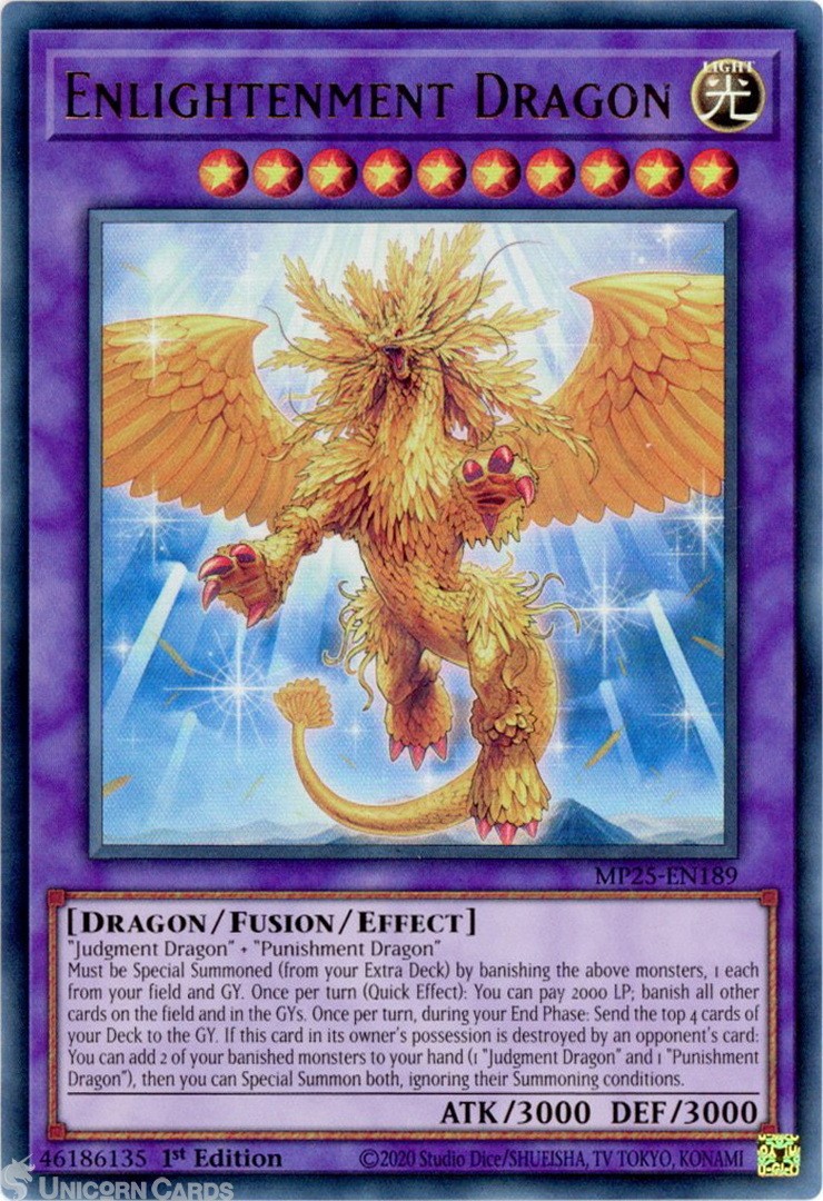 MP25-EN189 Enlightenment Dragon : Ultra Rare 1st Edition Mint YuGiOh Card