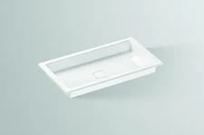 Alape EB.RE700.4 Drop-in Rectangular Sink 27 1/2 x 15 3/8 Glazed Steel White