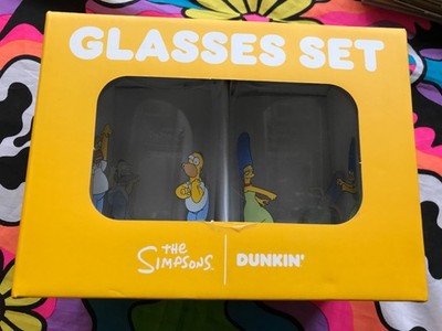 The Simpsons + Dunkin Donuts Korea   Glasses Set Marge Homer  Südkorea Limited