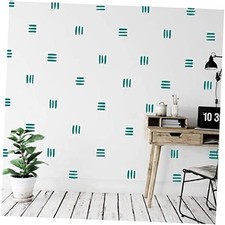 120pcs Modern Line Wall Stickers Boho Nursery Kids Living Room Teal