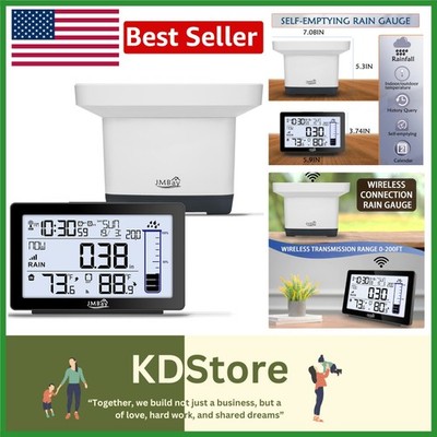 Multi-Function Wireless Rain Gauge: Alerts, Temperature & Visual Display Options