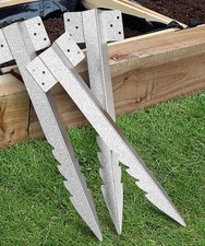 10pk Railway Sleeper Brackets 41.5cm Heavy Duty Galvanised Steel