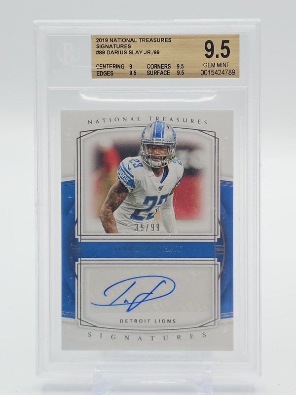 DARIUS SLAY JR 2019 NATIONAL TREASURES SIGNATURES AUTO /99 #S-DS BGS 9.5 Q3286