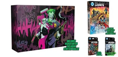 dc deck building game oversized cards sleeves DC Comics Super Heroes Deck-Building Game Multiverse Box main image 1