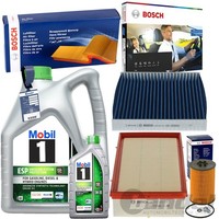 Bosch Filterset+Mobil 5W30 ÖL Passend FüR A3 8V VW Golf 7 Passat B8 Touran 5T