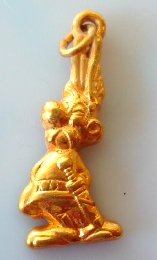 Fève métal doré pendentif - ASTERIX 1988 - Photo 1/1