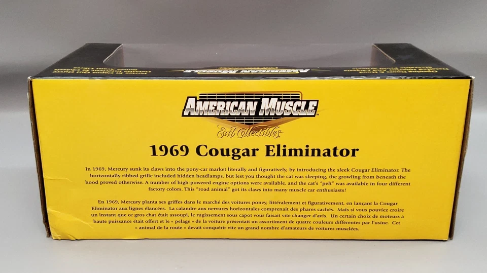 1969 Cougar Eliminator 1:18 Scale Diecast By Ertl American Muscle #33688 - Image 4 of 4