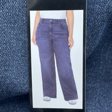 Well Worn Women's Size 10 Wide Leg Jeans Dark Blue e1255