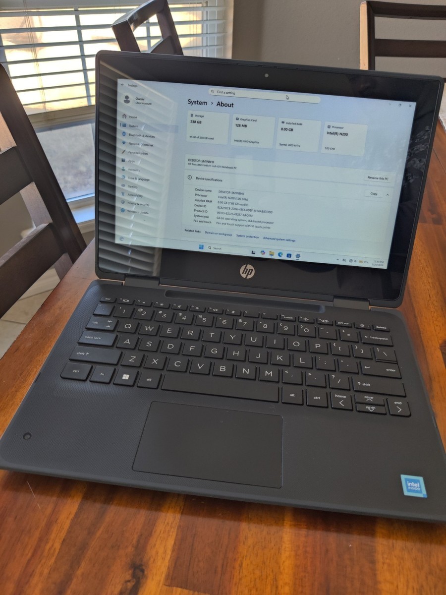 HP Pro x360 Fortis 11 G11 Laptop, Intel N200, 8GB RAM, 256GB SSD