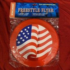Freestyle Flyer 165g Ultimate Disc Frisbee - American Flag Design - RED - NIP