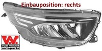 VAN Wezel 2818966 Hauptscheinwerfer Rechts Scheinwerfer Frontscheinwerfer