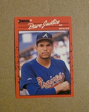Dave Justice 1990 Donruss Baseball #704 Braves