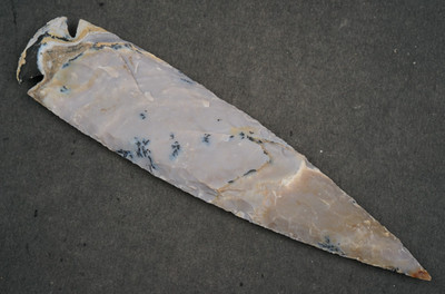 Great Markings 7.8'' Flint Spearhead Point Knife Blade Arrowhead I-662