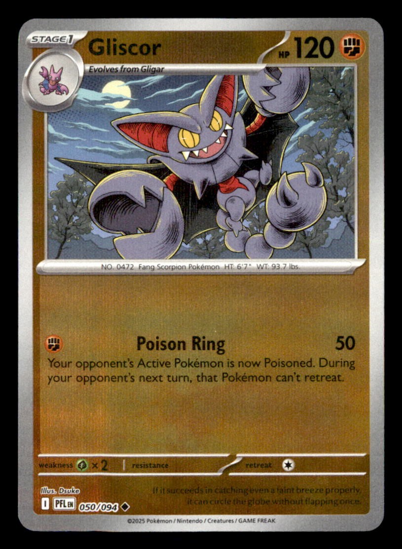 Pokemon Gliscor #050/094 tcg Near Mint or Better