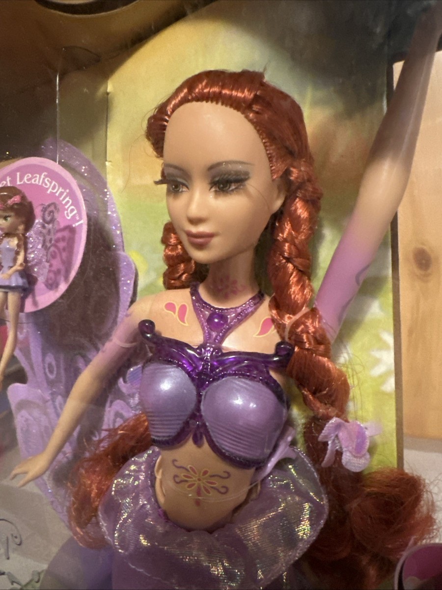 Barbie Fairytopia Wonder Fairy Lenara Doll w/ Leafspring, Book