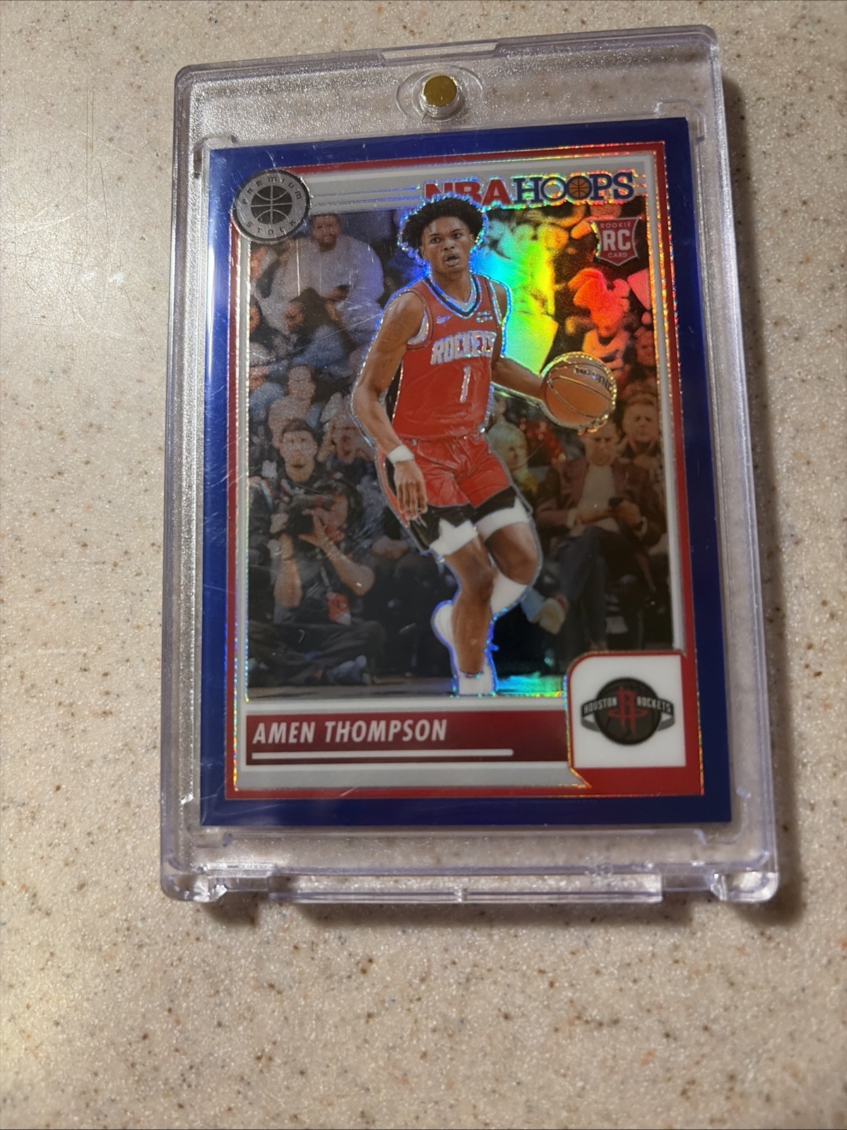 2023-24 Panini Nba Hoops Premium Stock - Amen Thompson #86 Blue Prizm /120 (RC)