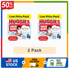 Huggies Snug  Dry Baby Diapers Size 4 64 Count 2-Pack