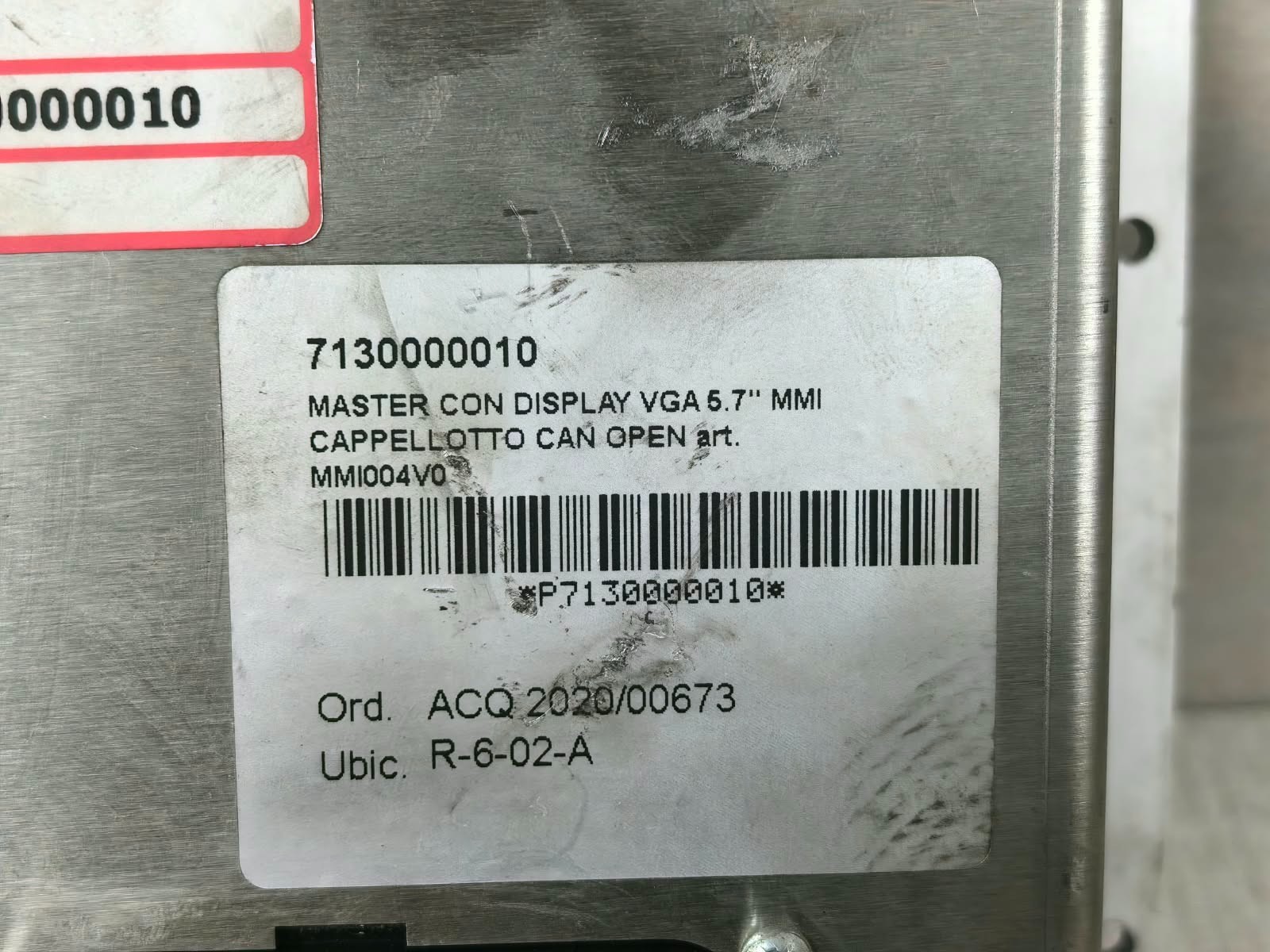 CAPPELLOTTO MMI004_00000006 CAPPELLOTTO MMI004_00000006 INDUSTRIAL CONTROL TERMINAL / DISPLAY UNIT 7