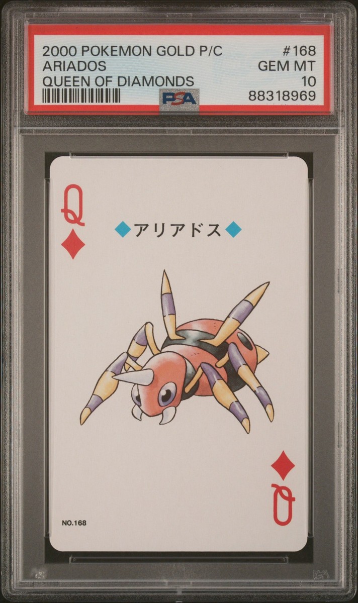 2000 POKEMON GOLD VERSION PLAYING CARDS QUEEN OF DIAMONDS #168