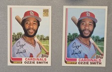1982 Topps Traded Ozzie Smith 109T and 2001 Topps Reprint 7 of 45