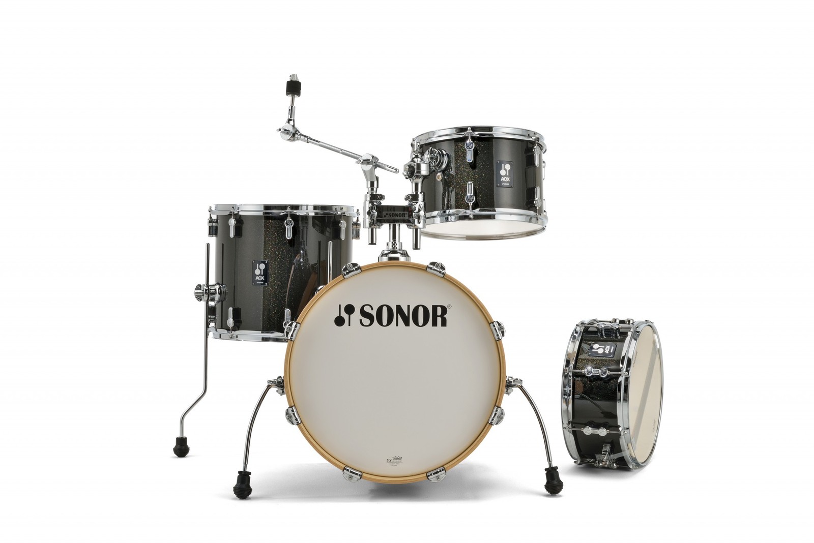 Drum Kit Sonor AQX Jazz Shell Pack, Black Midnight Sparkle