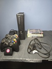 Microsoft Xbox 360 S Slim 250GB Console with Controllers and Games Bundle