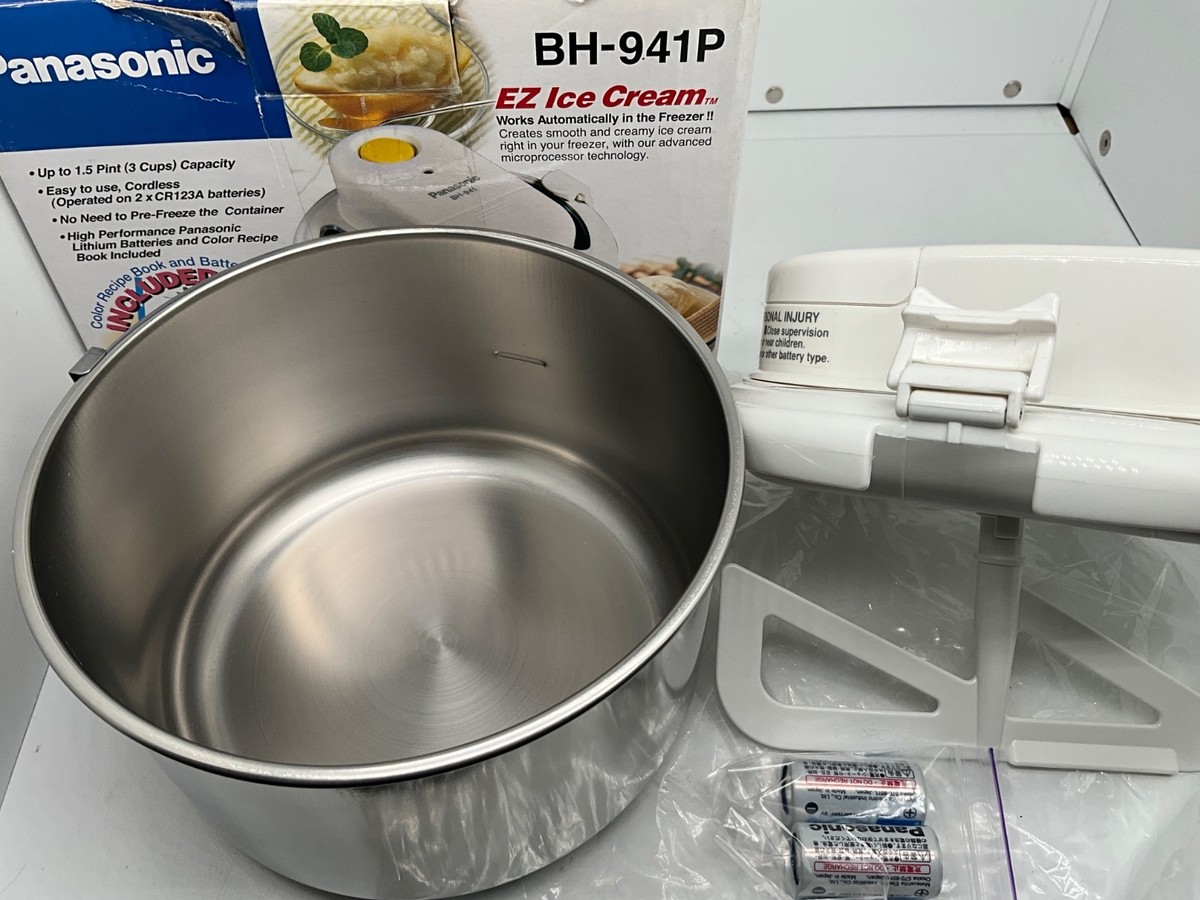 NEW Panasonic EZ Ice Cream Maker BH-941P Battery Powered Cordless