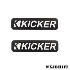 KICKER Speaker Emblem Design Aluminum Logo Badge 76.2mm 3" X19mm 0.74" 