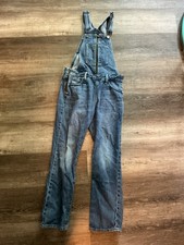 Levi  s Orange Tab Women  s Denim Overalls Size 26 Blue Zip MISSING 1 BUCKLE