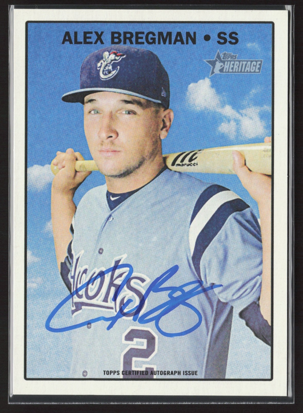 2017 TOPPS HERITAGE ALEX BREGMAN REAL ONE AUTO RC ROOKIE