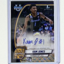 Kam Jones 2024-25 Bowman U Chrome Prospect Autographs Black Wave Indiana Pacers