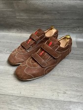 Prada montecarlo brown low top strap casual  sneakers UK 9 EU 43