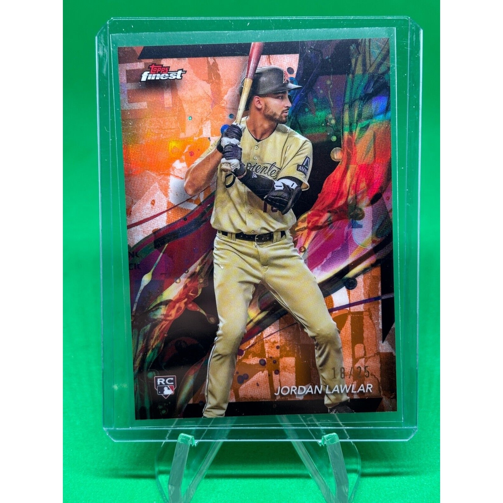 2024 Topps Finest #95 Jordan Lawlar RC Orange /25 Arizona Diamondbacks