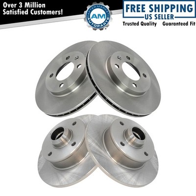 Front & Rear Brake Rotors Set Fits Volkswagen