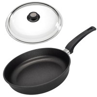 Eurolux Leichte Pfanne Hoher Rand Induktion Aluguss Rund 28 Cm Antihaft & Deckel
