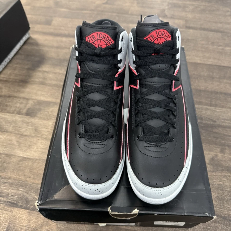 Talla 9 - Air Jordan 2 Retro Infrarrojo 23 Negro Cemento (NUEVO) Foto 2 de 4
